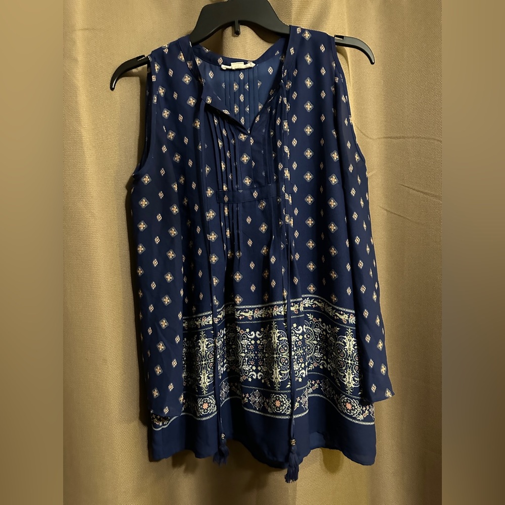 Ruff Hewn long sleeve blouse with peek-a-boo shoulders